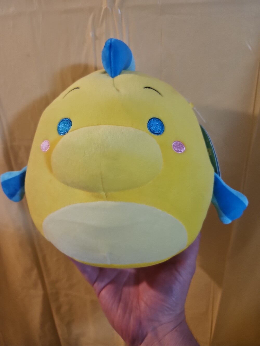 Squishmallows Disney Little Mermaid Flounder Plush 8”: NEW